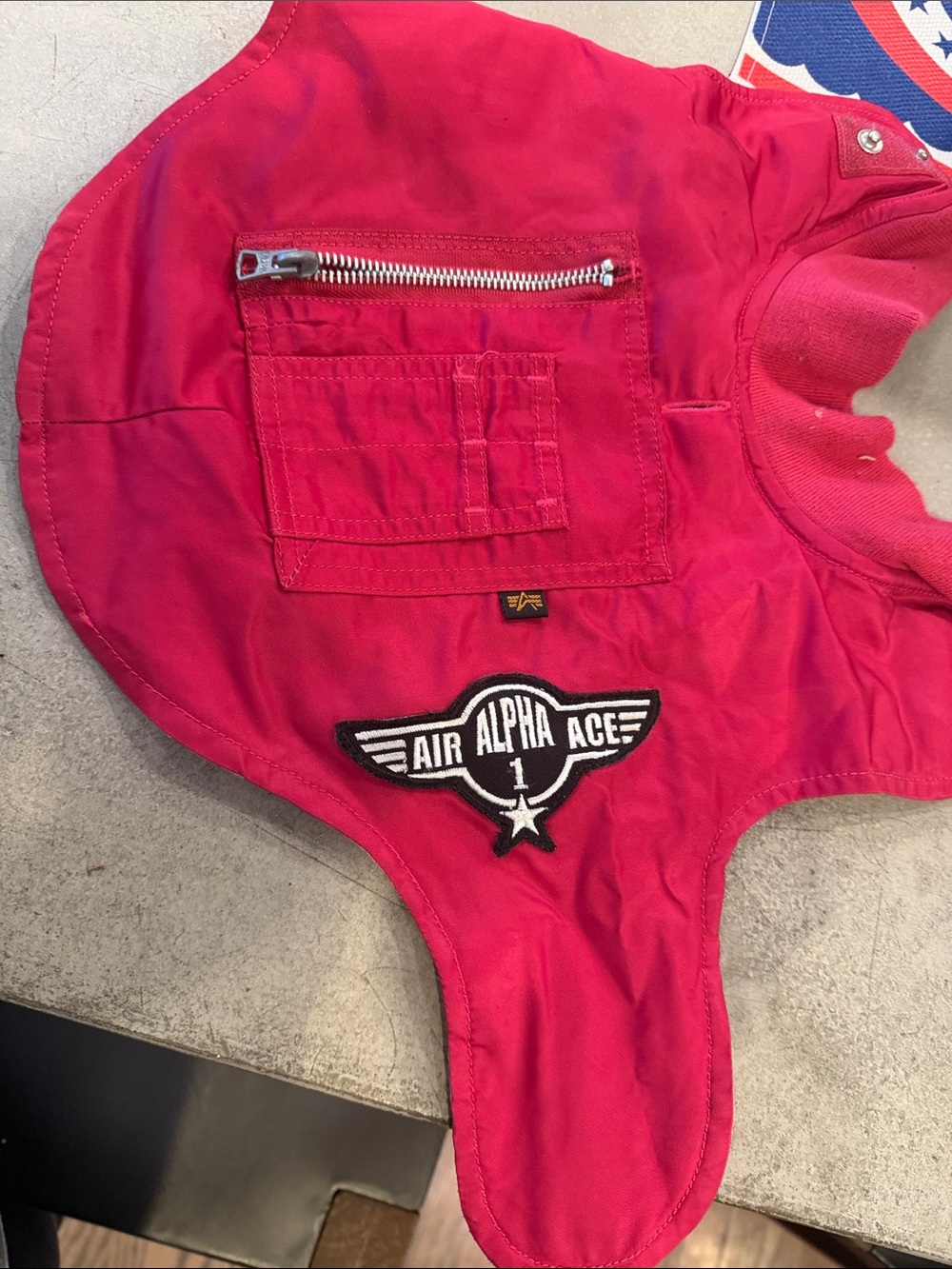Alpha Industries Red Dog Jacket with Air Alpha Ace Patch